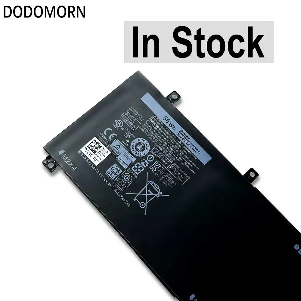 Imagem -05 - Dodomorn-rrcgw Bateria do Portátil Precisão Dell 5510 5520 5530 Xps 15 9550 9560 9570 Inspiron 7591 7590 7500 H5h20 11.4v 56wh