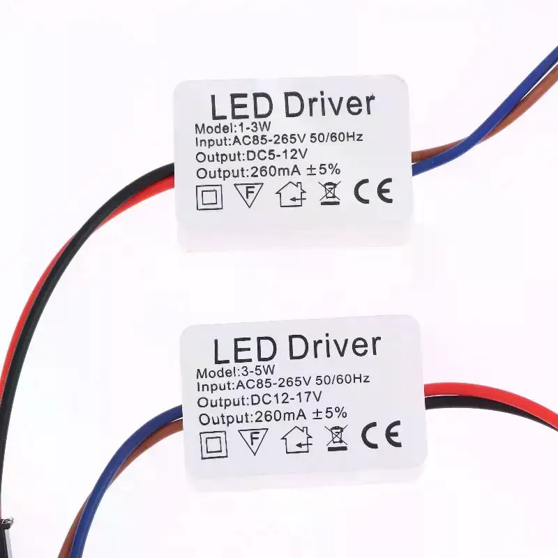 1Pcs 1-3W 3-5W 4-7W 8-12W 12-18W 18-24W Isolated LED Driver Power Supply Adjustable Constant Voltage 260mA Lighting Transformer