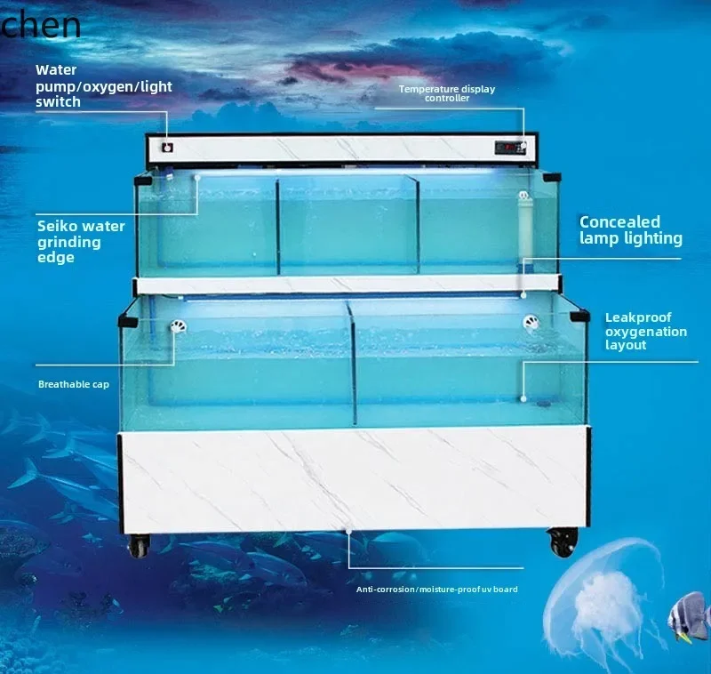 b7- supermarket fish tank, shellfish tank, special fish tank for selling fish and aquatic products