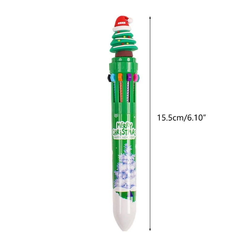 Stylo à bille noël rétractable multicolore, pour étudiant, récompense, cadeau fête noël