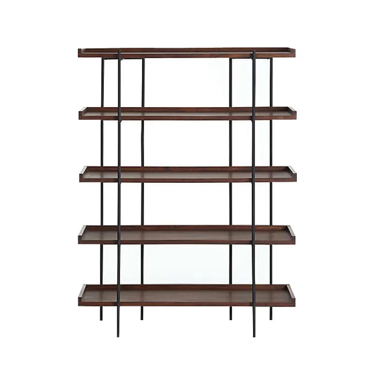 

Industrial Style Iron Solid Wood Storage Rack, Nordic Living Room Storage Shelf, Floor Multi-Layer Display Stand