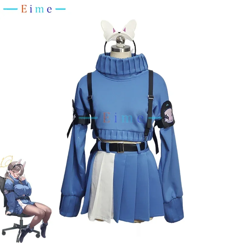 

Game Blue Archive KAZEKURA MOE Cosplay Costume Party Suit Top Skirts Full Set Halloween Uniform Anime Clothing Custom Made