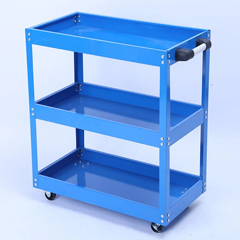 3 Tier Organizer Tool Box Thickening Portability Workshop Tool Cart Mobile Multifunction Auto Repair Tool Trolley For Garage