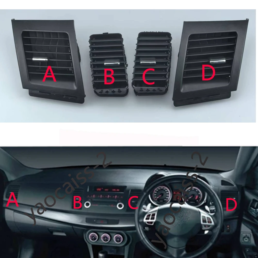 

4PCS Car Air conditioner Outlet Vent For Mitsubishi Lancer EX 2010 2011 2012 2013 2014 2015 Dashboard Air conditioning Vents