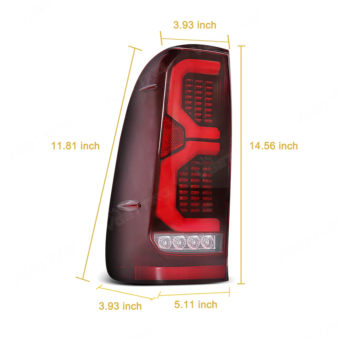 1 Pair Tail Light Assembly For Toyota Hilux Vigo 2004 2005 2006 2007 2008 2009 2010 2011-2015 LED Brake Reverse Turn Signal Lamp