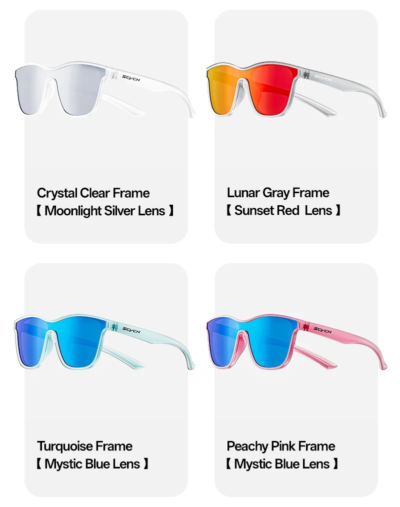 SCVCN Polarisierte Angeln Sonnenbrille Mode Laufen Sport Sonnenbrille Outdoor Wandern Stick Casual Gläser MTB Radfahren Gläser – Detail 17