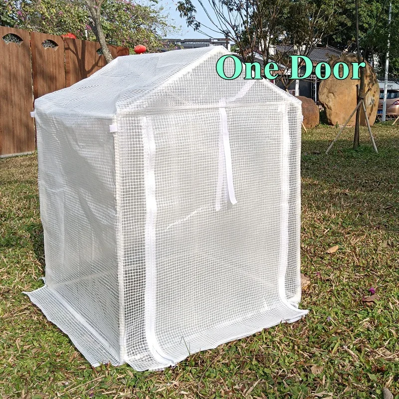 1Set Outdoor Greenhouse Home Balcony Plants Warm Shed Seedling House, Succulent Vegetable Frost-Proof Shade Garden PVCRain Tent