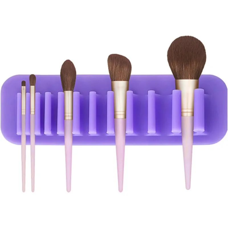 New Suction Cup Silicone Wall Mount Makeup Brush Holder Storage Stand Hanger Case Organizer Thin Paint Brush Drying Art Rack