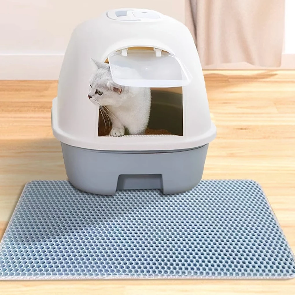 Plastic Durable And Long-lasting Cat Litter Mat Must-have For Pet Owners Double Layer Cat Litter Mat Pink