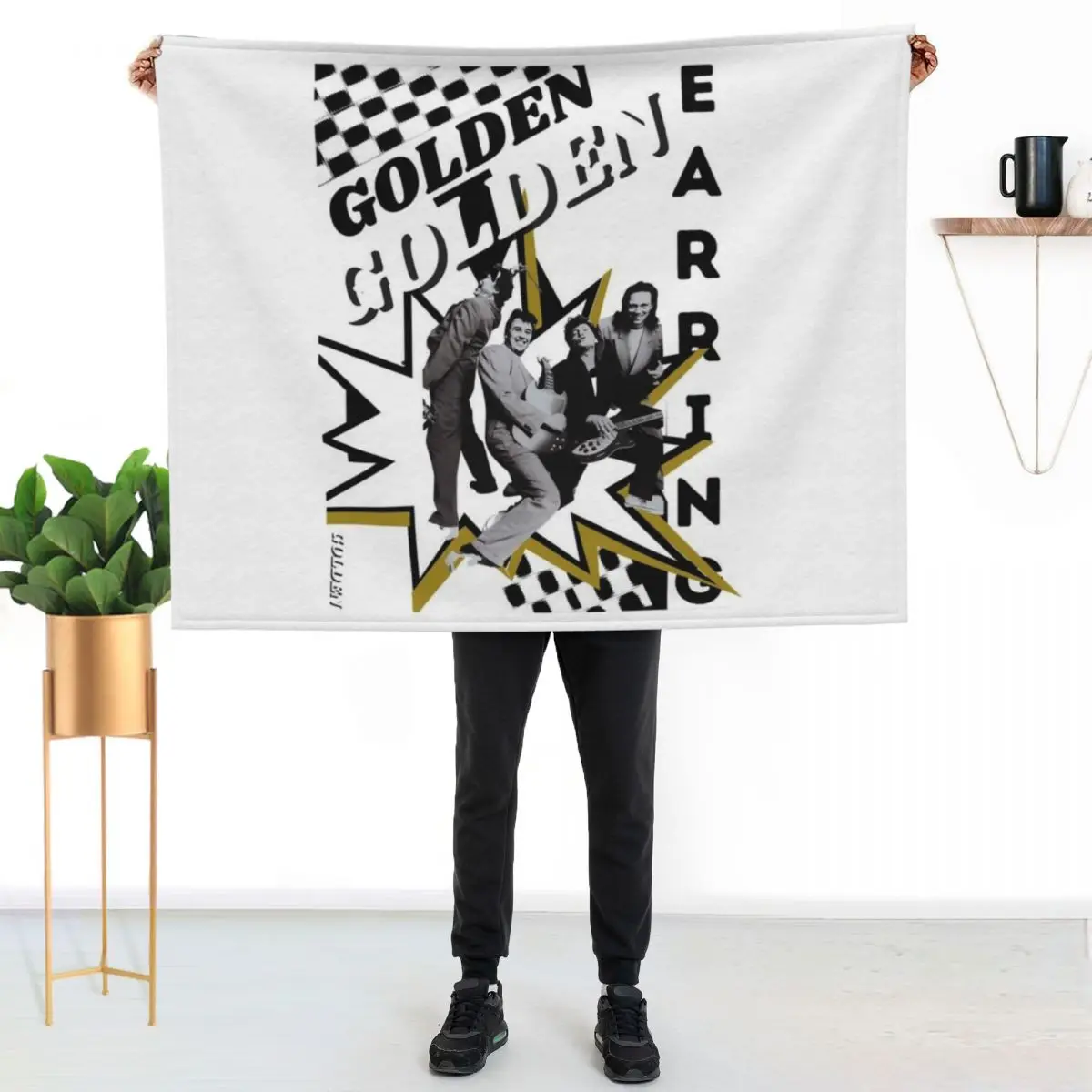 Amazing Facts About Golden Earring Vintage Style Art Throw Blanket couch cozy soft plush fuzzy picnic outdoor blanket