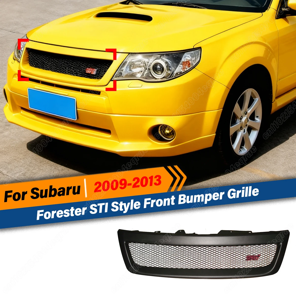 

For Subaru Forester 2009 2010 2011 2012 2013 STI Style Front Bumper Grille Air Intake Grille Racing Grills Body Kits Accessorie
