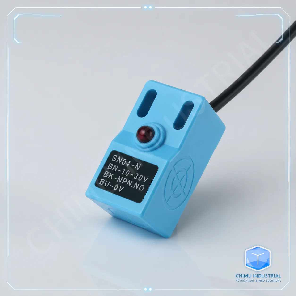 【CHIMU INDUSTRIAL】 for SN04-N Square Inductive Proximity Switch Sensor DC 24V 3-Wire NPN NO Metal Detection