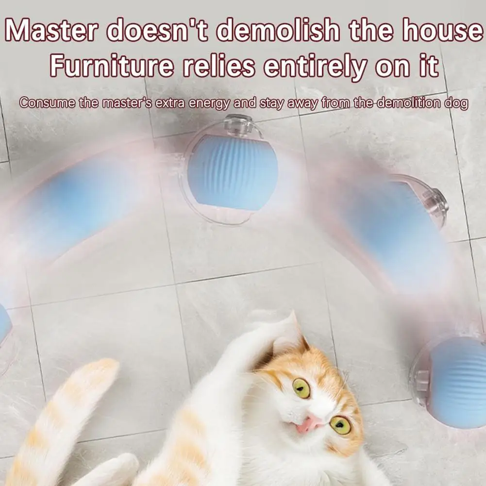 Electric Cat Ball Toys Automatic Rolling Ball Faux Tail Rechargeable Smart Pet Interactive Toy Dog Cat Training Imitate Mouse