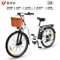DYU C6 Adult Electric Bike Peak Motor Electrical Road Bicycle 36V 12.5Ah E-bike 26 \