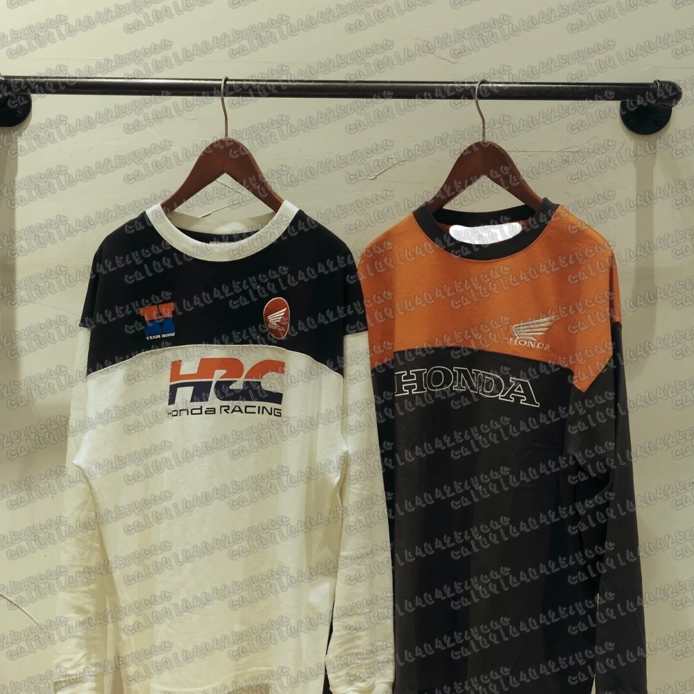 

Модная модная новая осенняя футболка Honda для езды на мотоцикле по бездорожью, дышащие топы с длинными рукавами для верховой езды Honda для мужчин и женщин