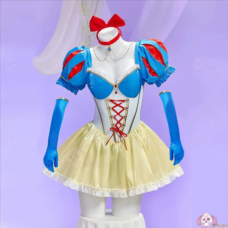 

Женское сексуальное женское белье принцессы на Хэллоуин с открытыми плечами, сетчатое лоскутное боди с перчатками и носками fy1;