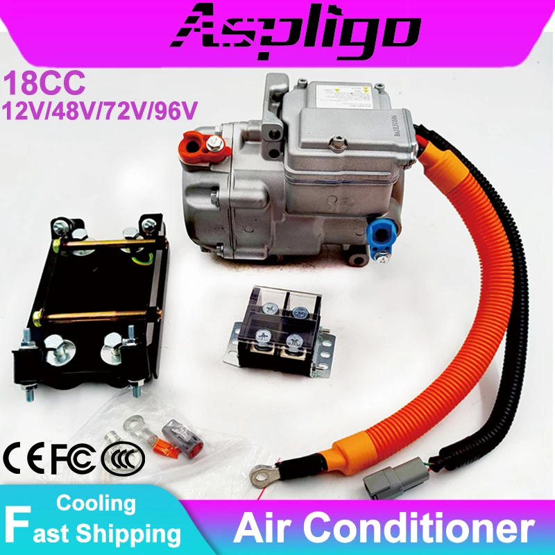 

Aspligo 18CC DC Electric Compressor 12V Automotive Air Conditioner Compressor For VW Polo Passat T5 Golf 4 5 6 7 MK2 MK3 MK4 MK5