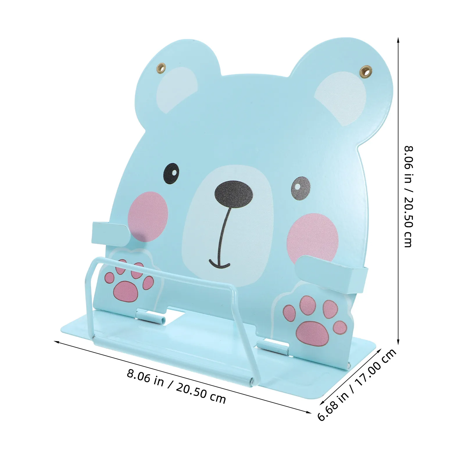 Stable Reliable Metal Reading Book Stand Cartoon Animal Shape Book Holder for Desk Home School Desktop Bookstand