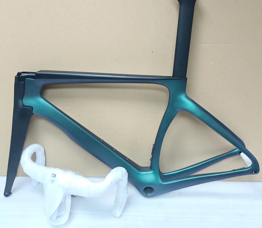 Chameleon Green Carbon Road Bike Frame Disc Brake 48cm 51cm 54cm 56cm 58cm T1100 Carbon Bicycle Frameset DPD XDB Ship Available