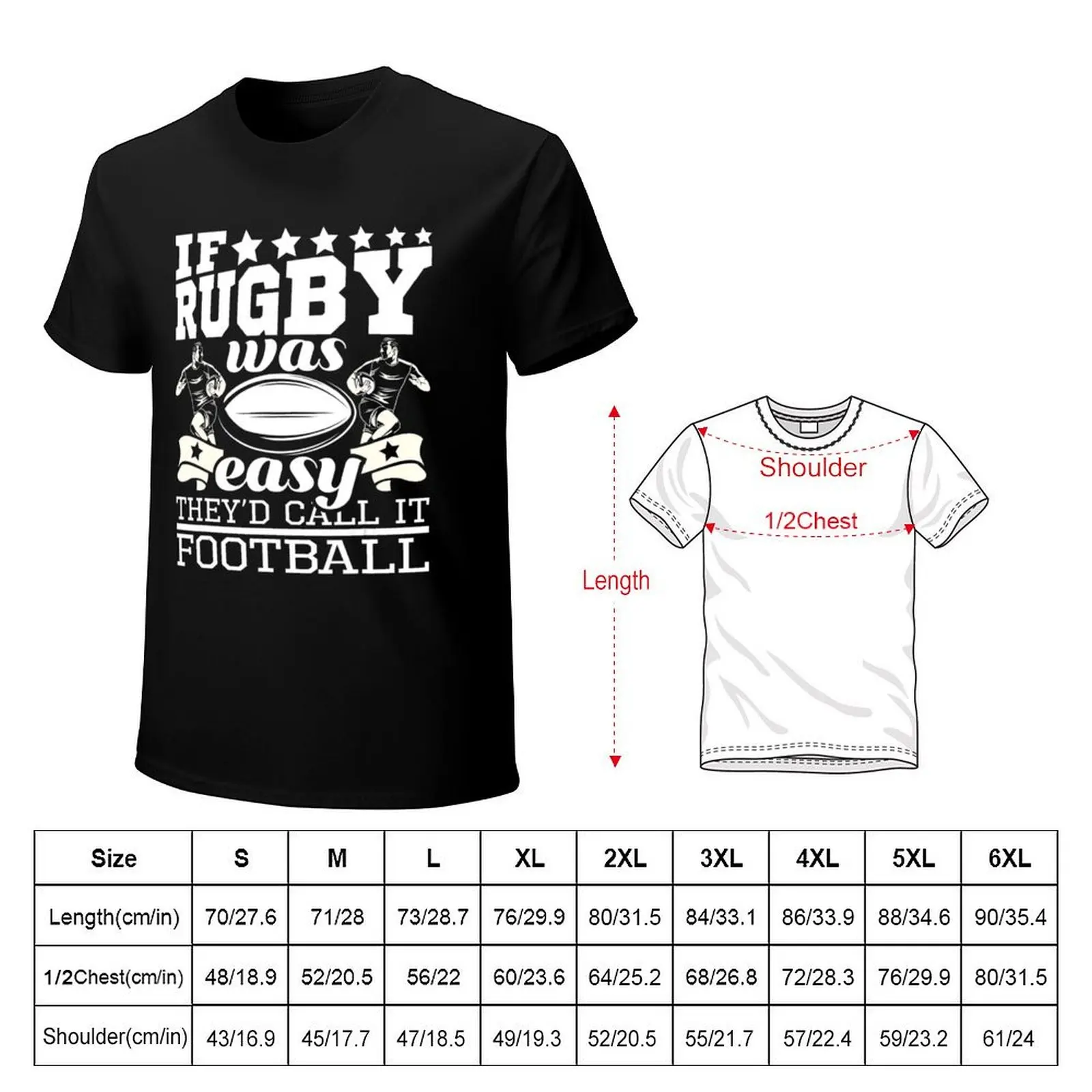 If Rugby Was Easy Theyd Call It Football T-Shirt Basic All Season Solid T-Shirt