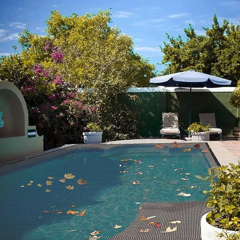 غطاء شبكي من ورق حمام السباحة لـ ingrounder ، فوق الأرض ، مستطيل ، بركة ، غطاء شبكي ، أوراق اصطياد ، مظلة خارجية