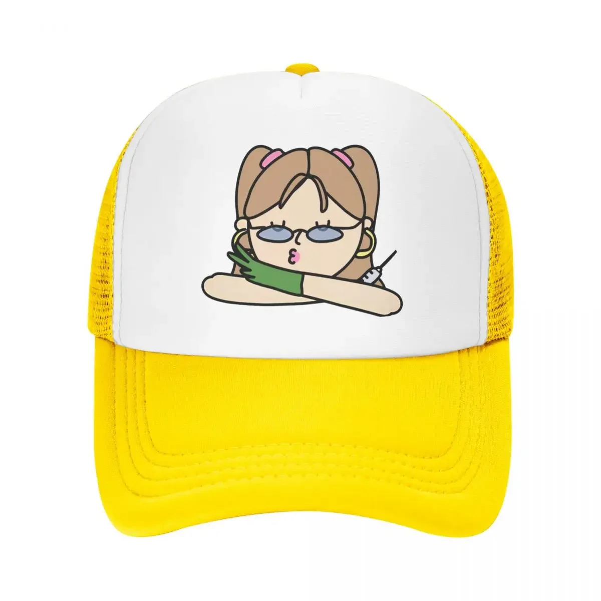 

Cartoon Cute Nurse Mesh Foam Trucker Hat Leisure Enfermera En Apuros Unisex Breathable Mesh-back Sun Caps Adjustbale