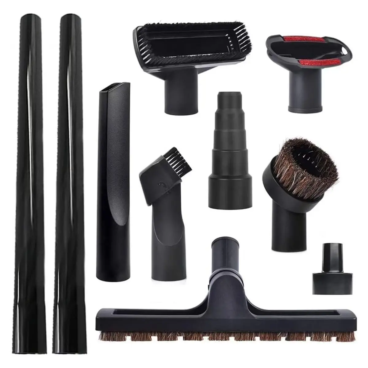 【Newest AT03】10 Pack Vacuum Attachments for Accessories with Hardwood Floor Brush and Adapters