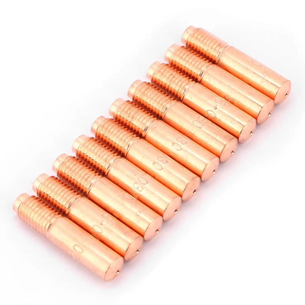 14pcs 0.035 Inch Tip Mig Welding Gun Accessory 0.030 Inch Tip 0.9mm Contact Tip Welding Nozzle Contact Tip 1/2 Inch Nozzle