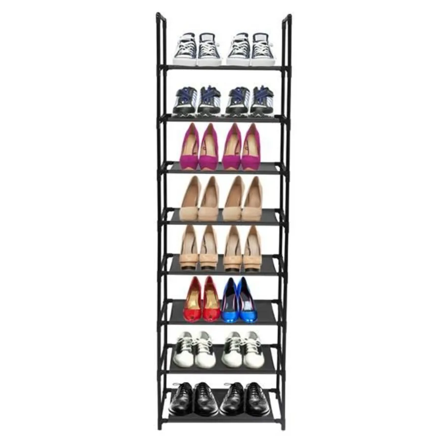 

4Tier Industrial Corner Shelf Unit Freestanding Display Storage Shelves and Wooden Bookcase for Kitchen Living Room Study Room