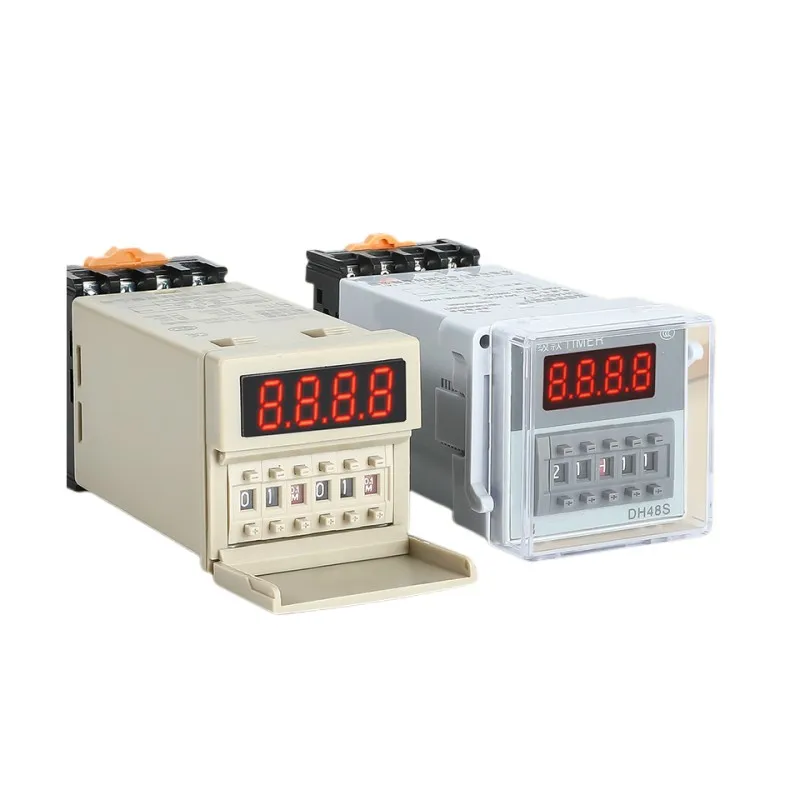 DH48S-S digital display small double cycle time relay 2Z 1Z digital AC220V 380V delay DC24V