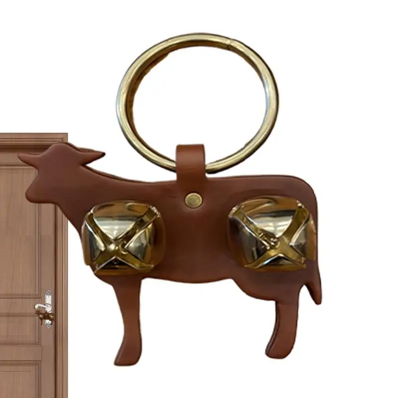 

Wireless Doorbell Leather Door Knock Handcrafted Decoration Decorative Doorbell For Furniture Home Entryway Housewarmings