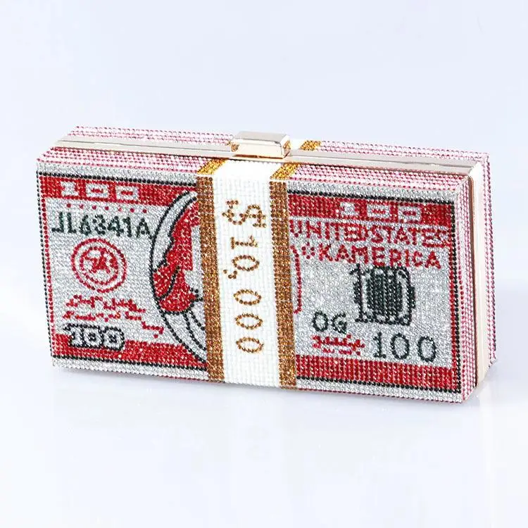 

Flash Bag Dollar Bag с бриллиантами Косая квадратная сумка-клатч с высокой вспышкой Вечерняя сумка Модная обеденная сумка со стразами женская мини-сумка