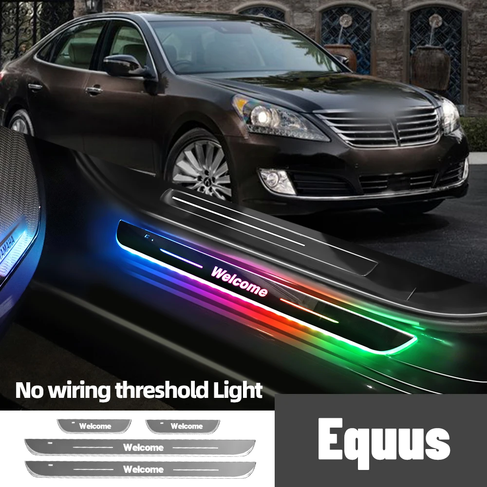 For Hyundai Equus 2008-2016 2012 2013 2014 2015 Car Door Sill Light Customized Logo LED Welcome Threshold Pedal Lamp Accessories