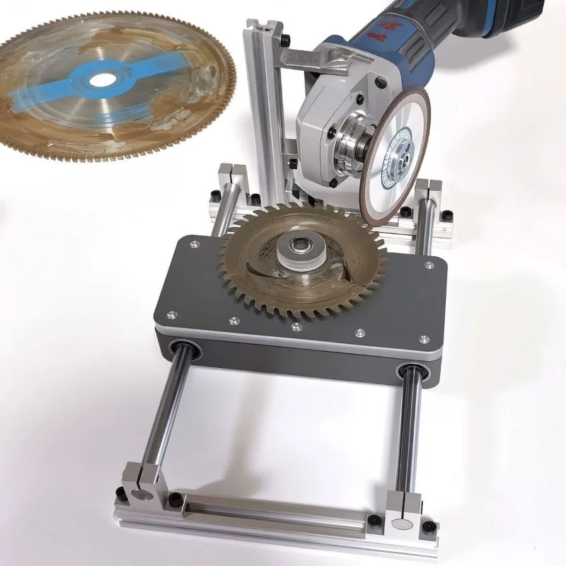 Saw Blade Sharpener, Multi-Function Angle Grinder Conversion Bracket, Fast Tooth Grinding, Woodworking Edge Sharpening Tool