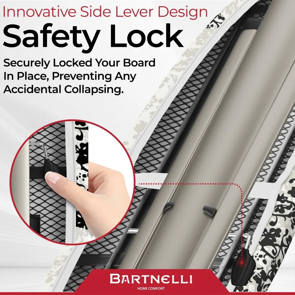 لوح كي بارتنيلي برو الفاخر - مسند حديد بخاري عريض للغاية مقاس 62 × 19 بوصة، ارتفاع قابل للتعديل، ساق على شكل حرف T قابلة للطي، صناعة أوروبية #6