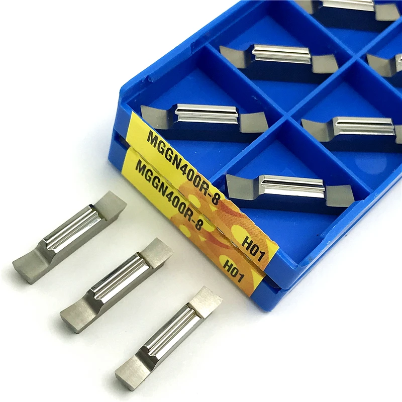 MGGN150 MGGN200 MGGN300 MGGN400R-8 H01 Grooving Aluminum Inserts Turning Inserts for Copper Aluminum Processing Metal Lathe Tool