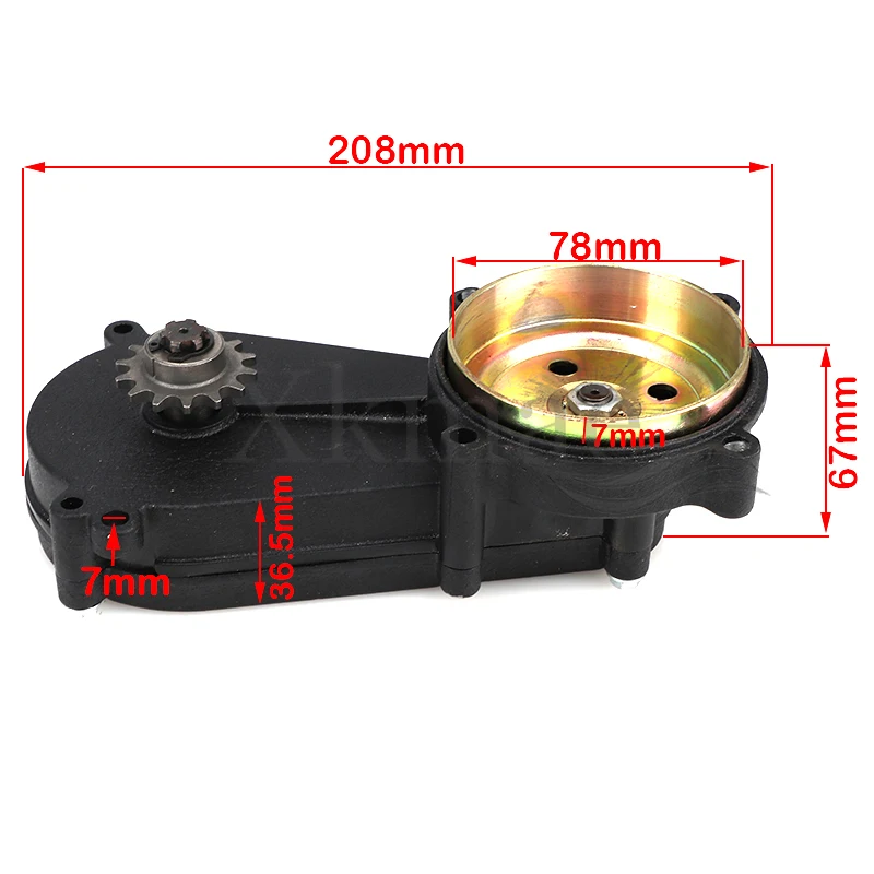 11 14 17 20 Tooth T8F 43CC 47CC 49CC Dual Chain Clutch Gear Box Black Mini Moto Pit Dirt Bike Quad ATV Buggy Go kart