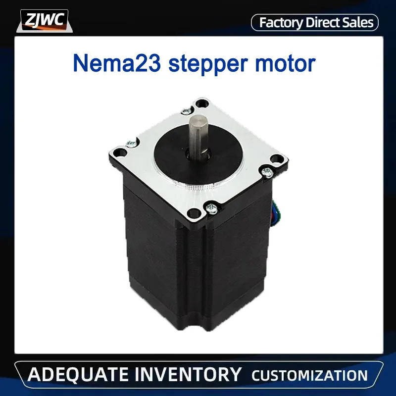 Nema23 Stepper Motor 1.1N.m / 1.8N.m / 2N.m / 2.5N.m / 3N.m With Single Shaft 8mm 57 Stepping Motors For CNC Engraving Machine