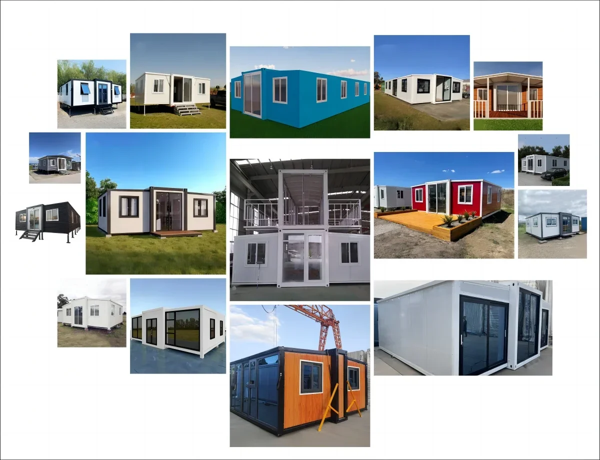 2Factory Wholesale Design Custom 3 in 1 Foldable container steel structure Modular House