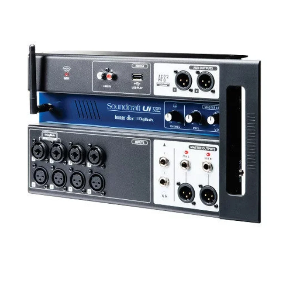 Soundcraft Ui12 12-Kanaals Afstandsbediening-Gecontroleerde Digitale Mixer Met 8 Voorversterkers, Wi 2 Aux, surfaceless Interface,Onboard Effecten
