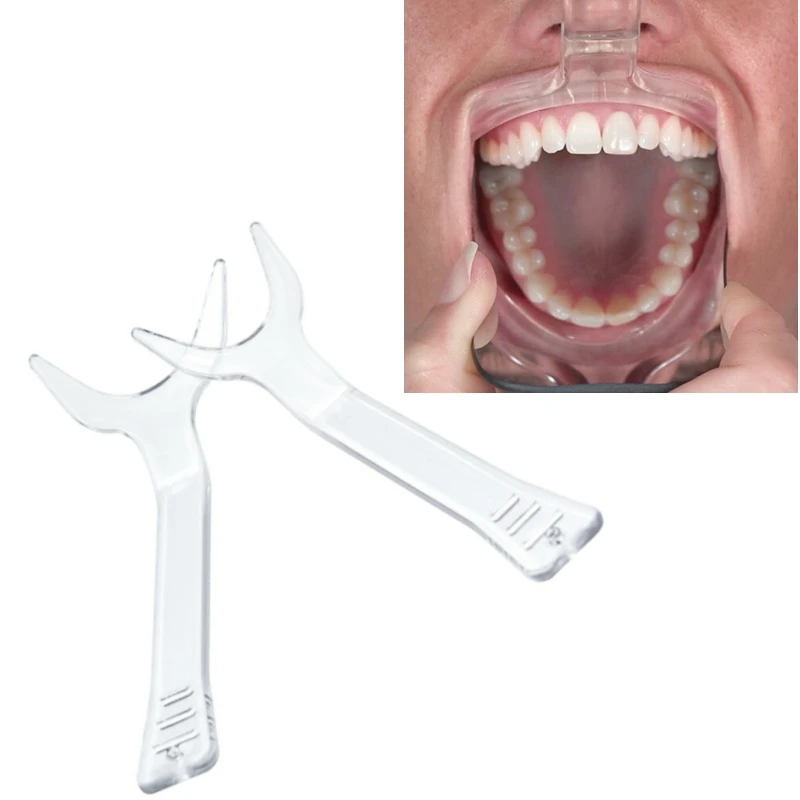 5Pcs Dental Lip Pressure Retractor Plastic T-Shape Upper Lower Mouth Expand Spreader Tongue Depressor Dentist Tool