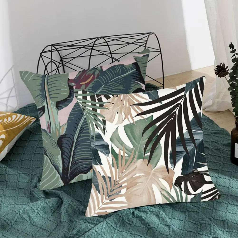 

Pillow Cover Delicate 6 Styles Throw Pillow Cover 18 Inch Palm Tree Leaves Throw Pillowcase for Dorm