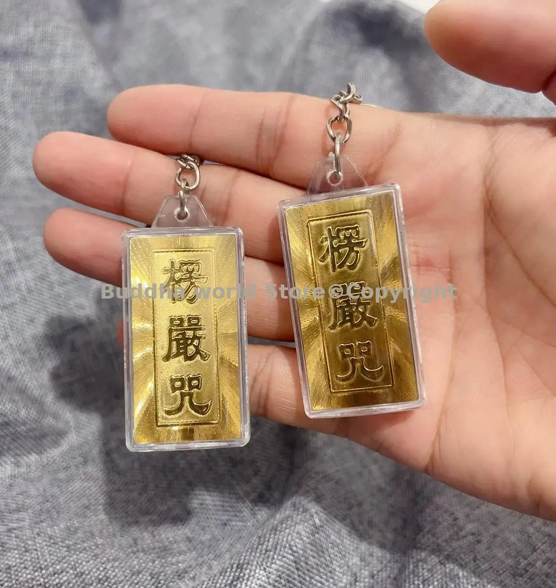 2PCS Wholesale Buddhism Item Shurangama Mantra Buddhist prayer scriptures amulet Pendant talisman for Temple Abbot believers