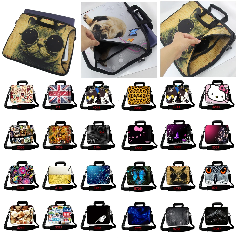 Laptop Bag Sleeve Case Shoulder HandBag Notebook pouch Cover For 13 14 15 15.6 17.3 inch Macbook Air Pro HP Huawei Asus Dell