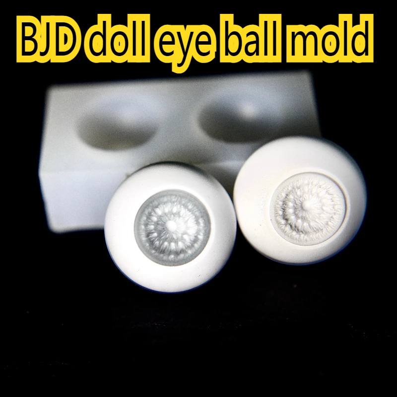 12-18mm Bjd DIY Eye Bead Mold Silicone Resin Gypsum Two-color Ring Hand-carved Eye Pattern White Semi-transparent Resin Mold
