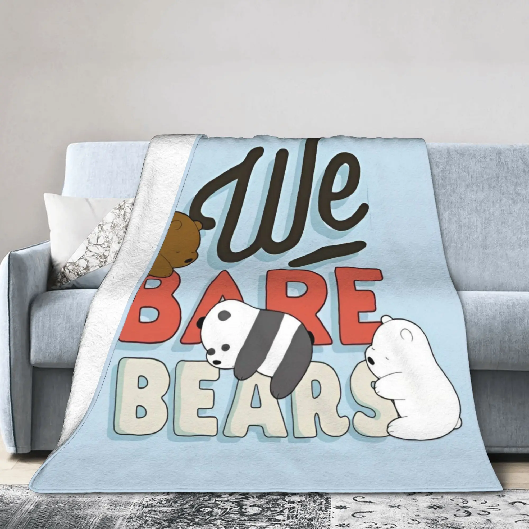 نحن B-Bare الدببة غطاء بطانية الفانيلا مغامرة الرسوم المتحركة الكوميديا خفيفة الوزن رمي البطانيات للفراش الأريكة غرفة نوم لحاف #1