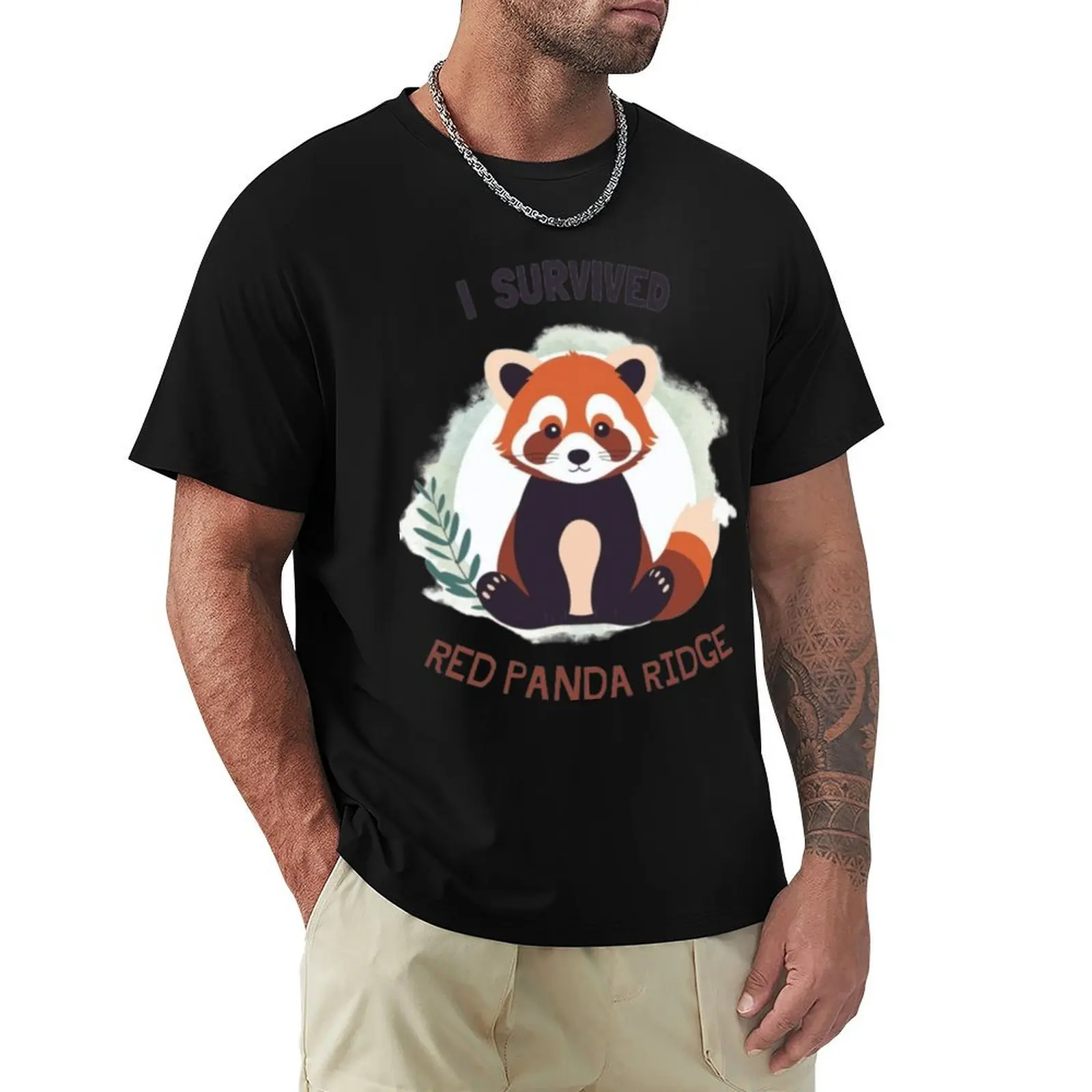 I Survived Red Panda Ridge (1) T-Shirt Long Lasting Casual T-Shirt