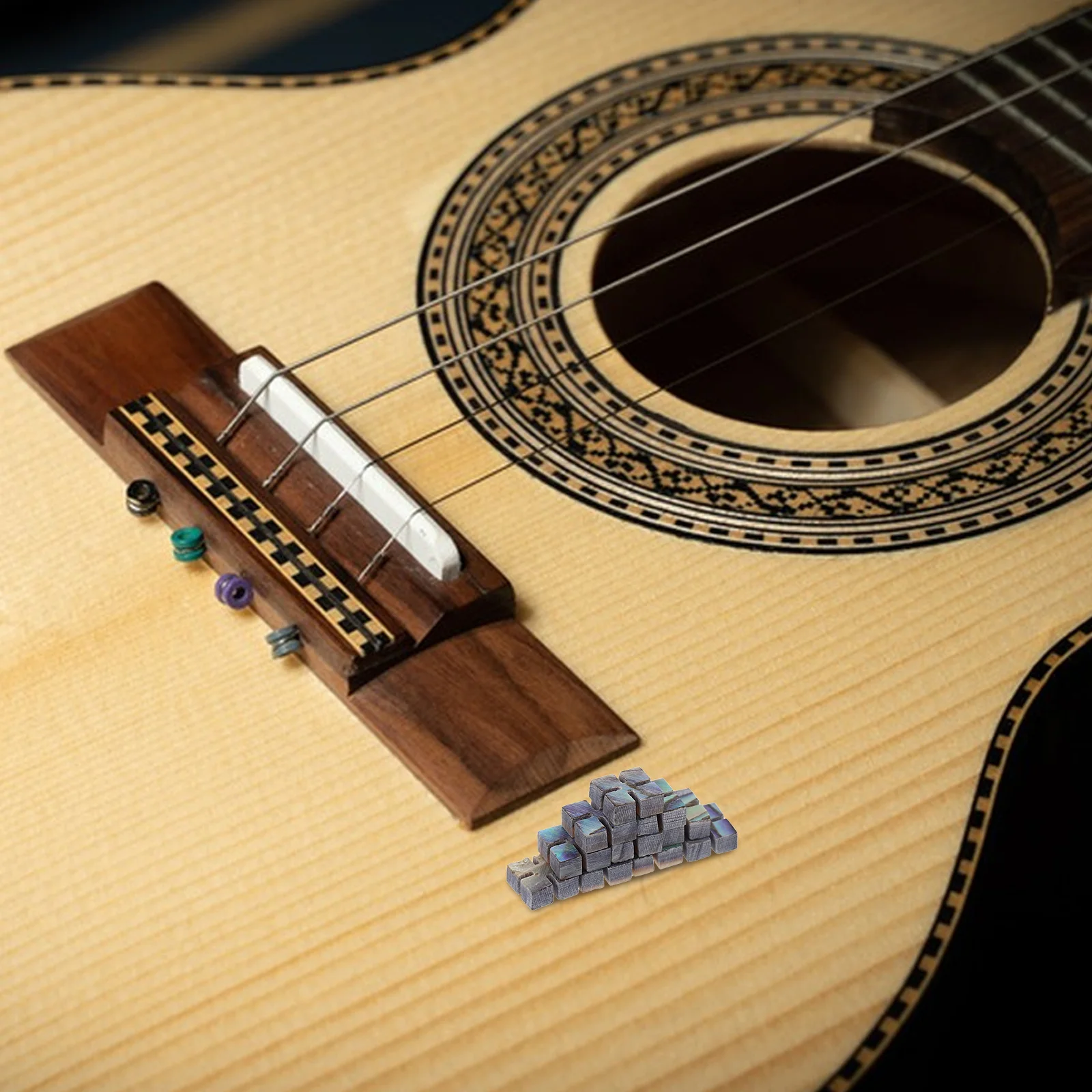 

10Pcs Small Diamond Shape Abalone Inlay Dots Natural Vivid Color for Guitar Mandolin Fingerboard Binding Inlay Craft Material