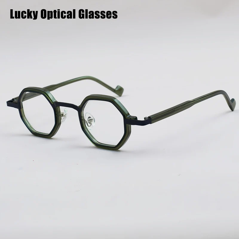 

LuckyFashion Ретро круглые многоугольные очки квадратные
