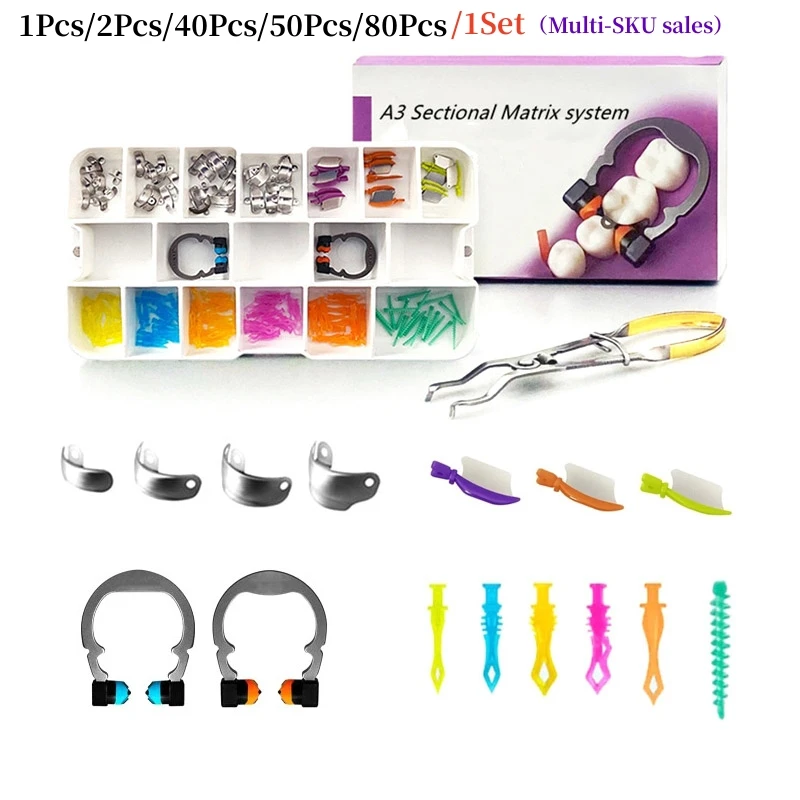 Dental Matrix Bands Sectional Contoured Metal Matrices Nickel Titanium Clamping Ring Dental Interdental Wedges Dental Pliers